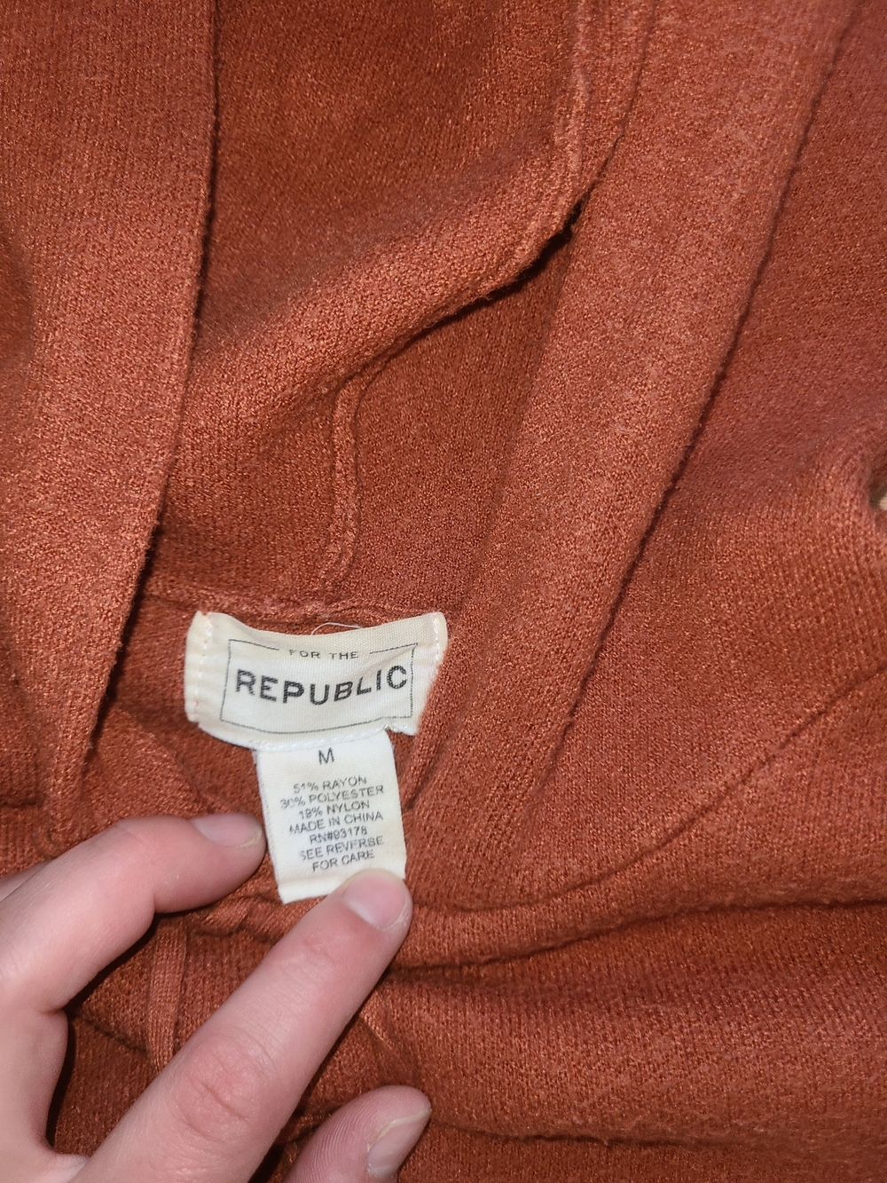 For The Republic Rust Orange Sweater - M